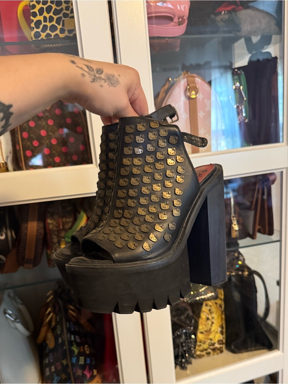 Rare Jeffrey Campbell hello kitty platforms